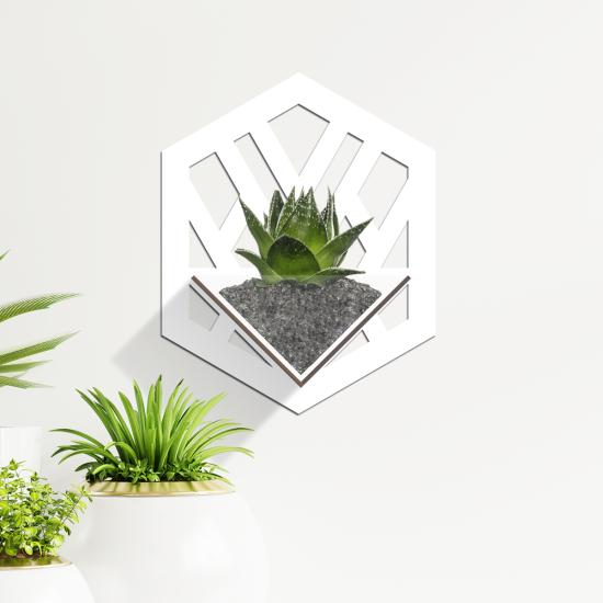 Duvar Tipi Dekoratif Ahşap Saksı