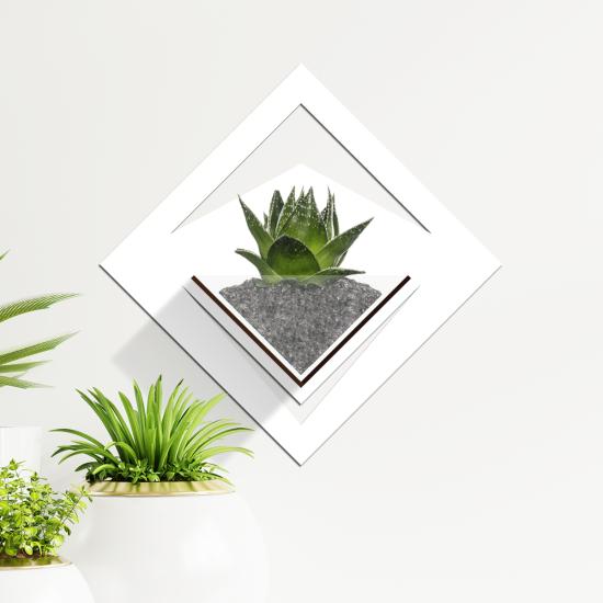 Duvar Tipi Dekoratif Ahşap Saksı