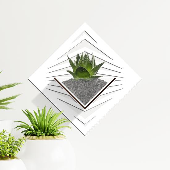 Duvar Tipi Dekoratif Ahşap Saksı