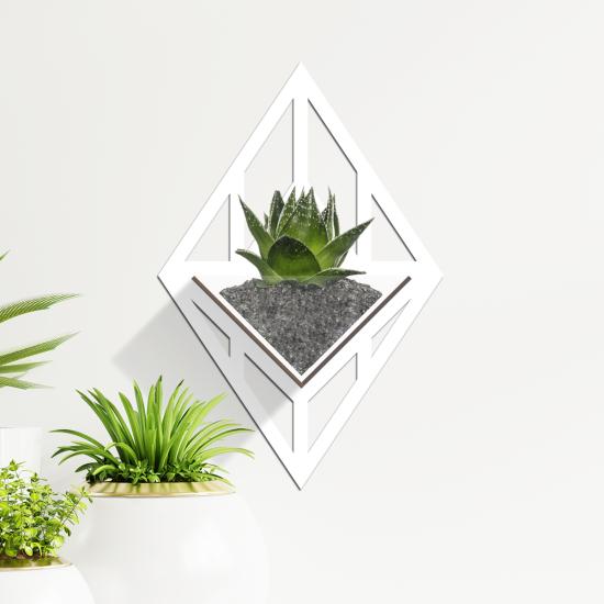 Duvar Tipi Dekoratif Ahşap Saksı