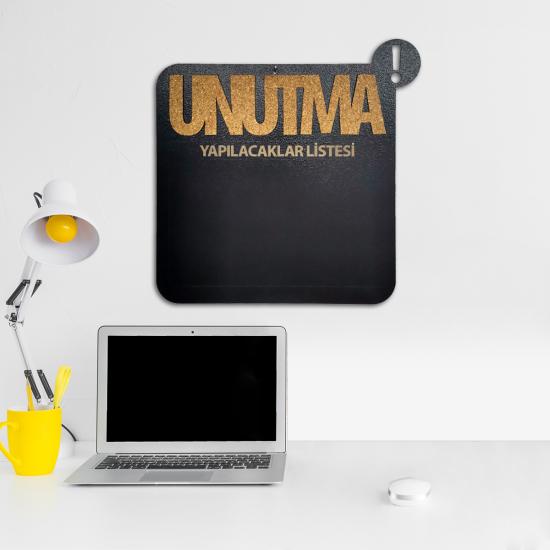 Dekoratif Mantar Panolu Karatahta - Unutma