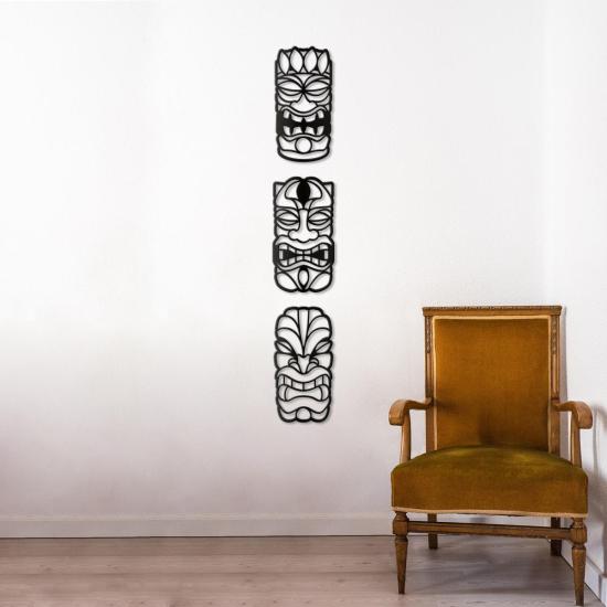 Tribal Afrika Maske Tablo Seti