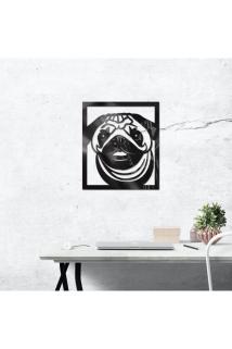 Pug Figürlü Lazer Kesim Tablo
