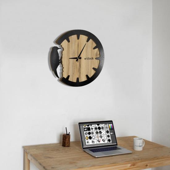 W'clock Dekoratif Duvar Saati - Ağaçkakan