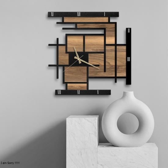 W’clock Ahşap Duvar Saati - Shapes