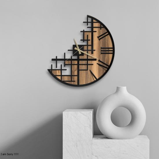W’clock Ahşap Duvar Saati - Shapes