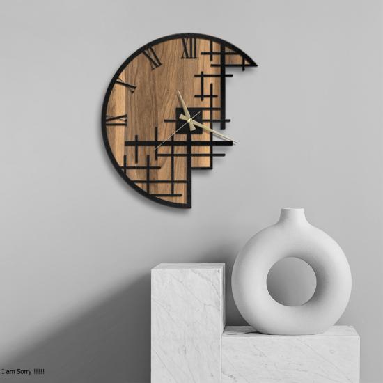 W’clock Ahşap Duvar Saati - Shapes