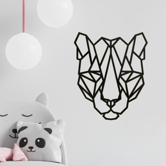 Lazer Kesim Poligonal Ahşap Tablo -  Puma