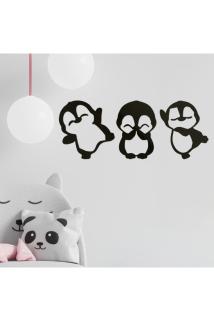 Ahşap Tablo Seti - Sevimli Penguenler