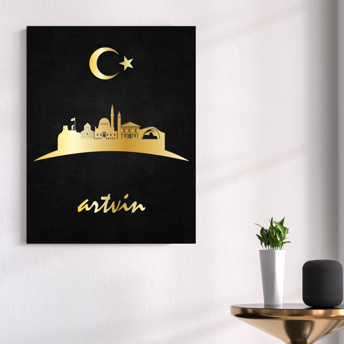Artvin Temalı Ahşap Tablo