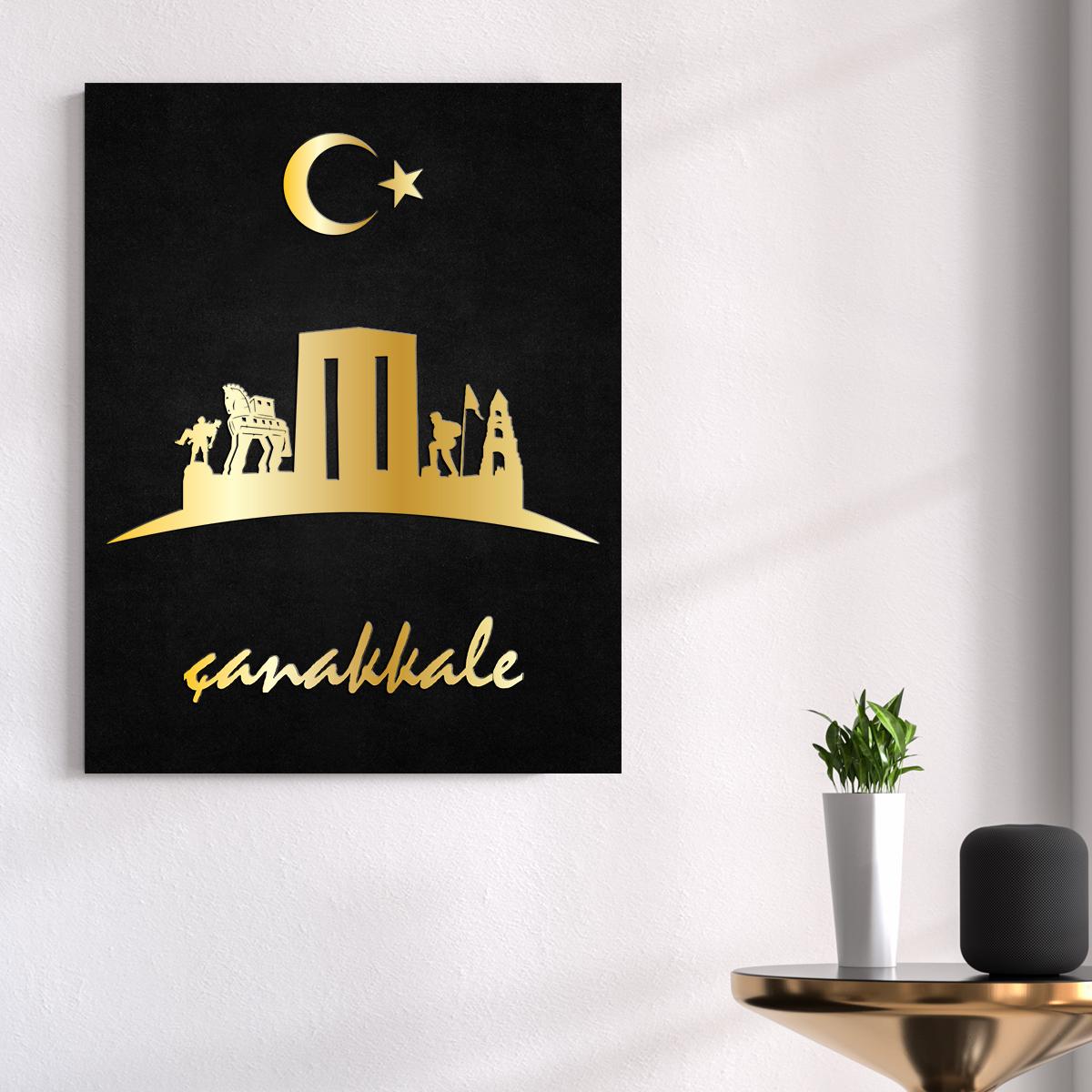 Çanakkale Temalı Ahşap Tablo