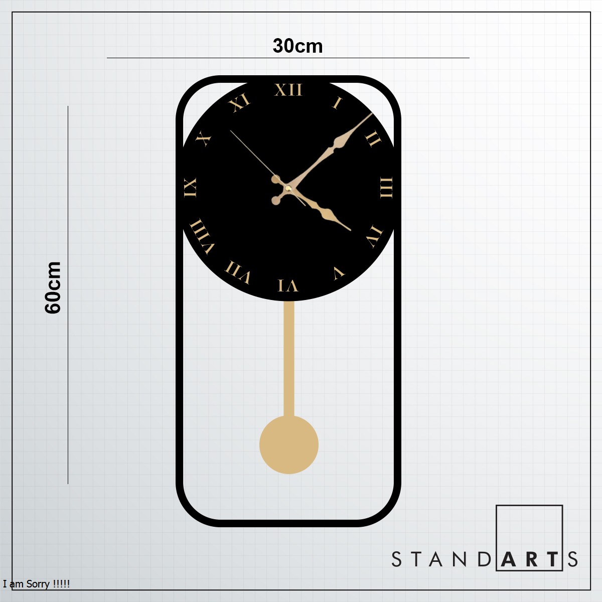 W’clock Sarkaçlı Duvar Saati