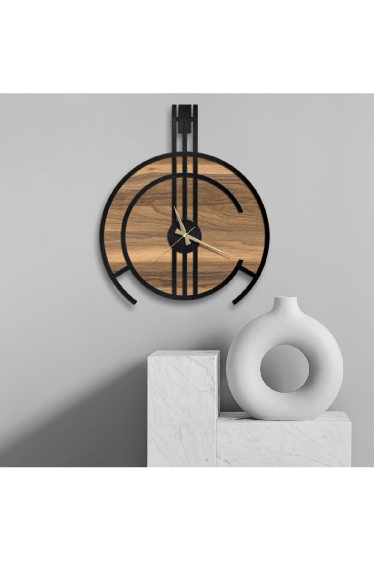 W’clock Ahşap Duvar Saati - Shapes