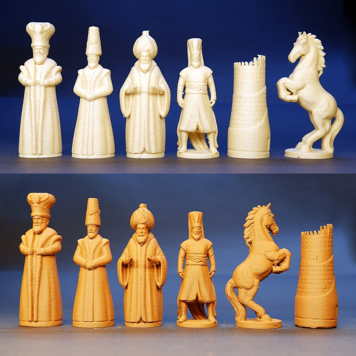 Osmanlı Temalı 3D Baskı Satranç Seti