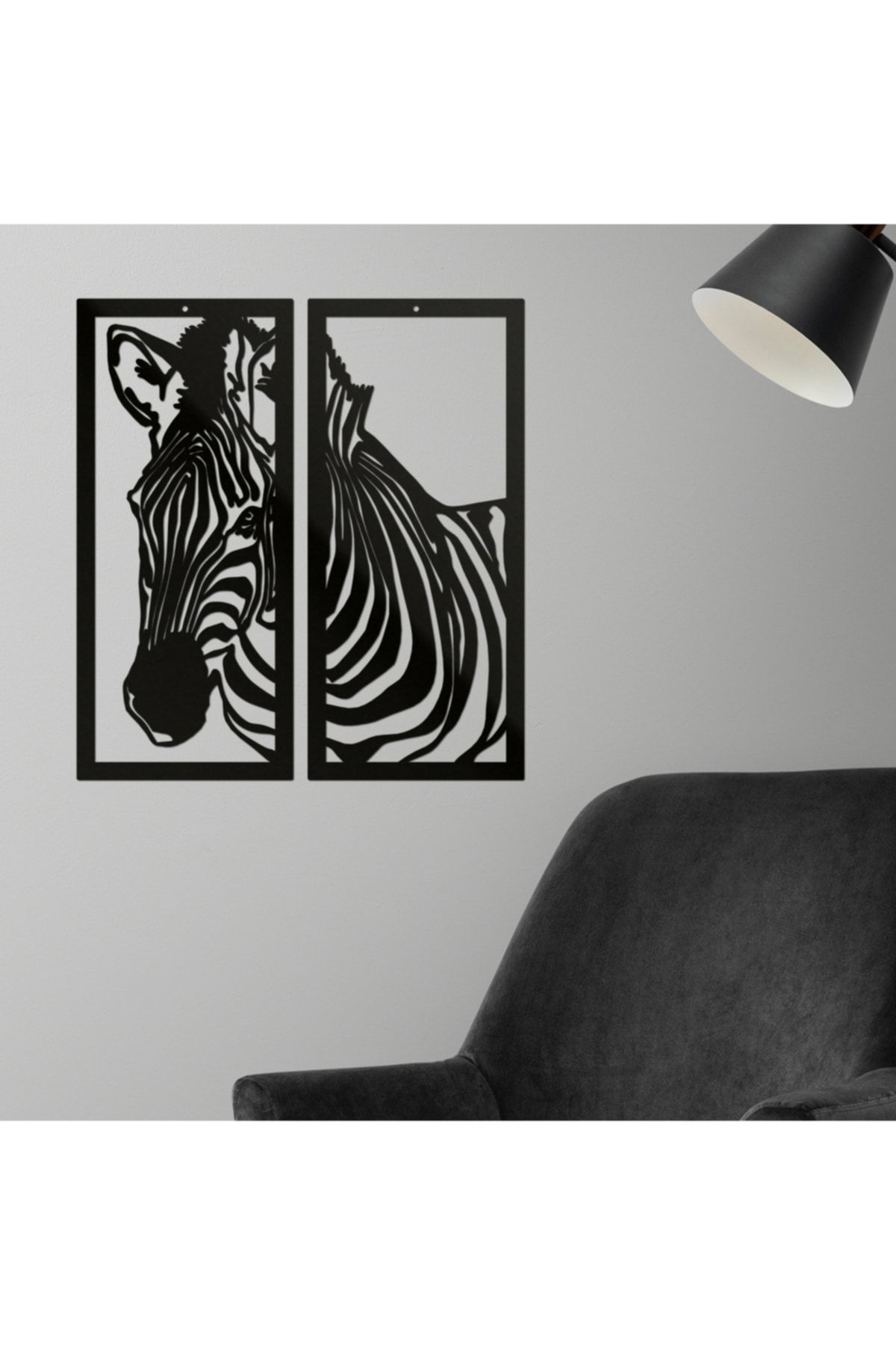 Ahşap Tablo Seti - Zebra